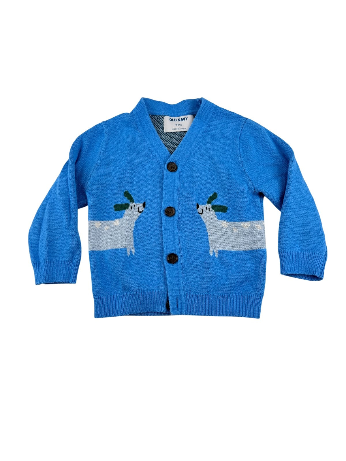 Old Navy Blue Dog Cardigan 18-24M