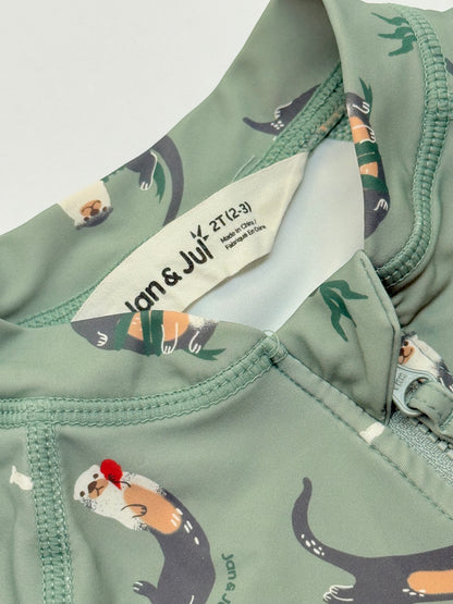Jan & Jul Otter Print Swimsuit 2T