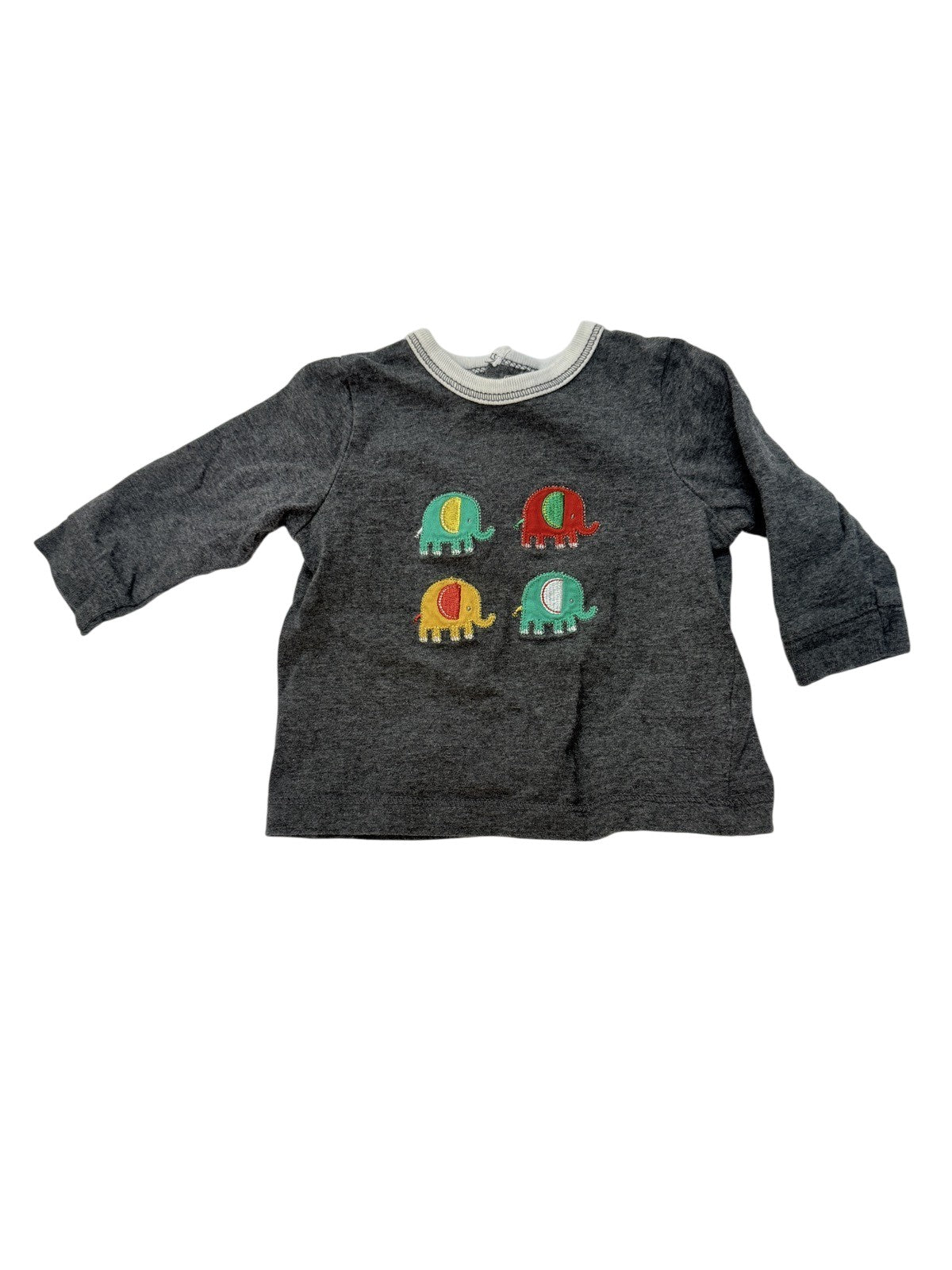 Elephant Applique Long Sleeve Shirt 6M