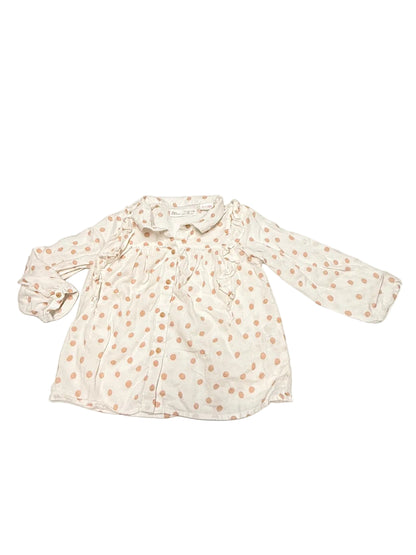 Blouse Zara Baby Polka Dot Cream Size 4-5Y