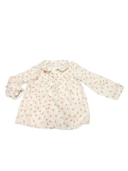 Blouse Zara Baby Polka Dot Cream Size 4-5Y