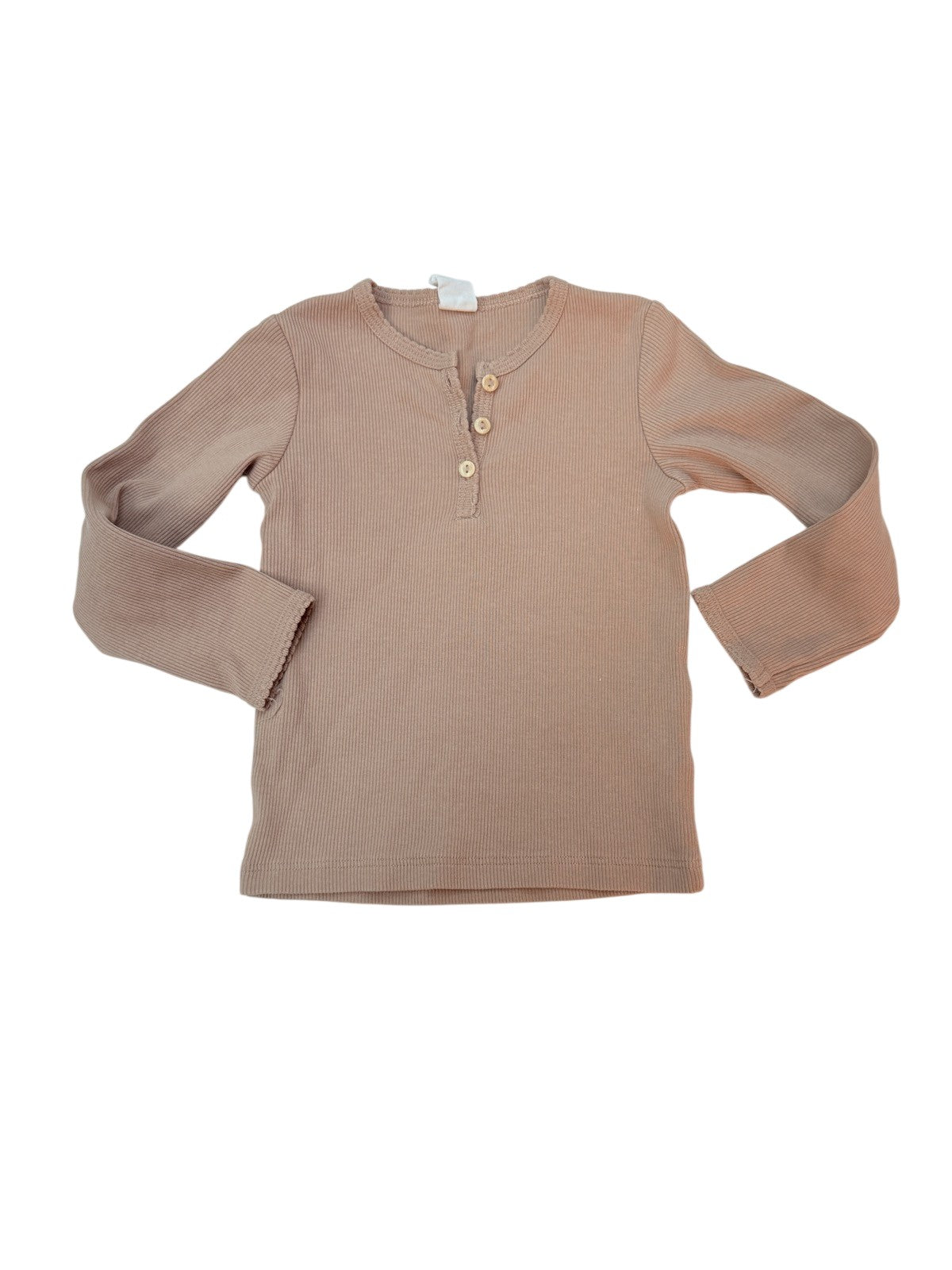 H&M Ribbed Henley Long Sleeve Top 9-12M