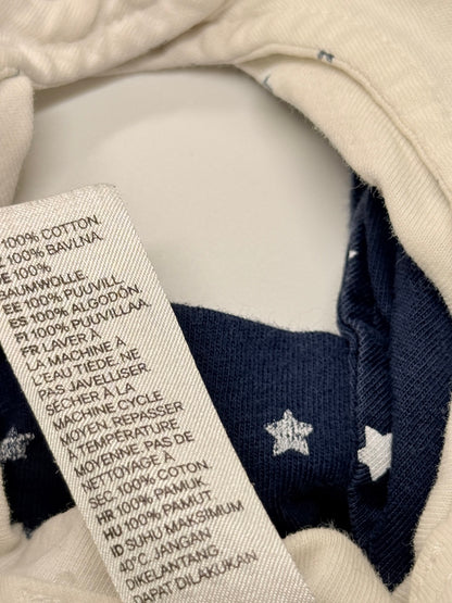H&M Navy White Star Print Bibs Set