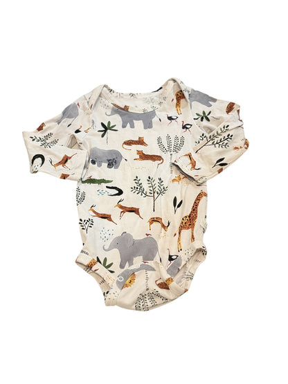 Loulou Lollipop Safari Print Bodysuit 6-12M