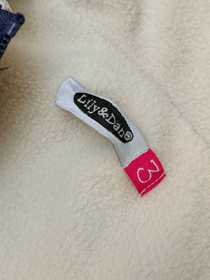 Lily & Dan Navy Hooded Rain Jacket Size 3