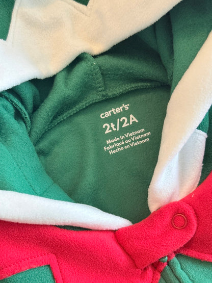 New With Tags Carter's Elf Christmas Fleece Jumpsuit 2T