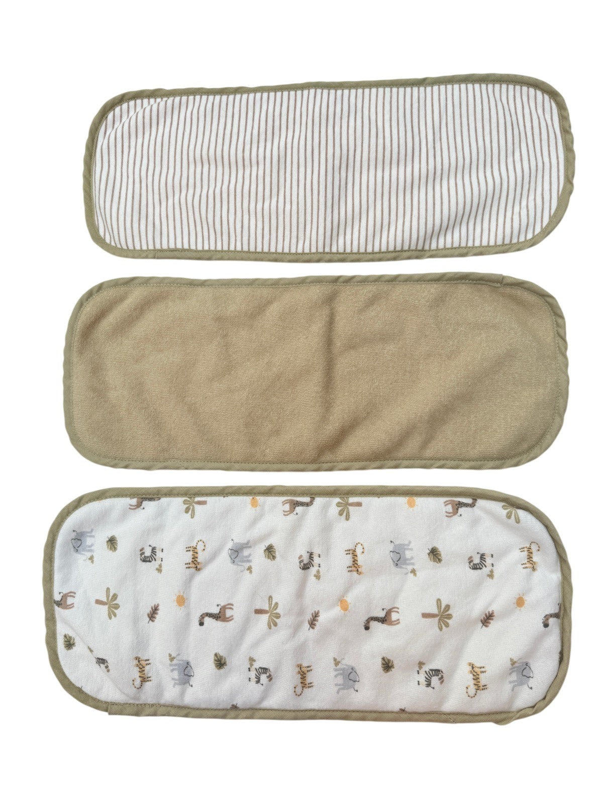 Elephant and Castle Burp Cloths Set of 3