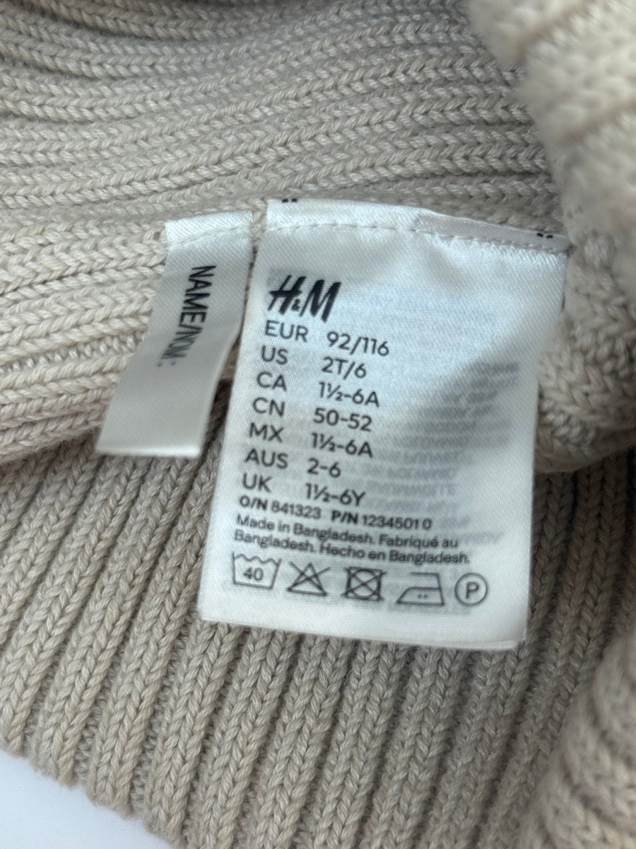 H&M Ribbed Knit Beanie Set 2T