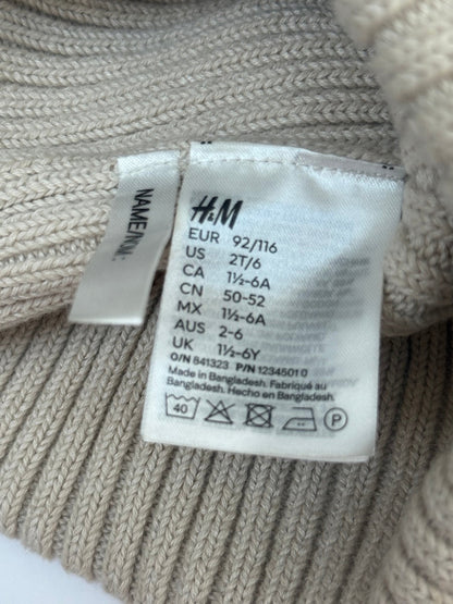 H&M Ribbed Knit Beanie Set 2T