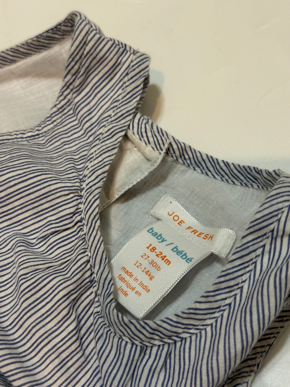 Joe Fresh Striped Eyelet Dress 18-24m