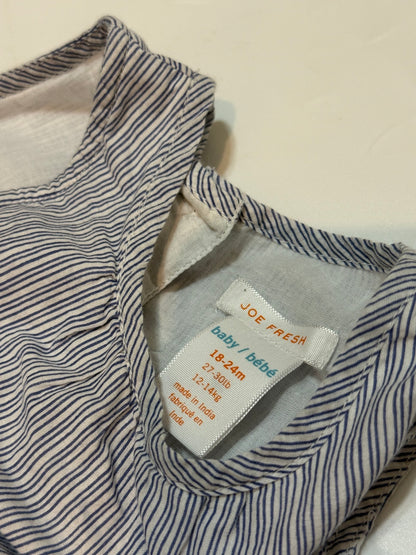 Joe Fresh Striped Eyelet Dress 18-24m