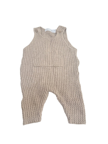 Zara Cable Knit Overalls 0-3M