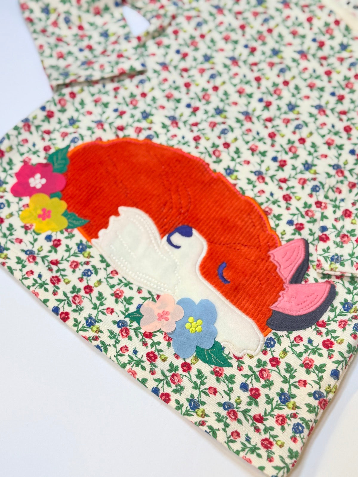 Mini Boden Floral Fox Appliqué Top 5-6Y