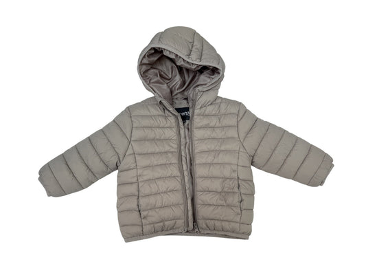 George Taupe Puffer Jacket with Hood 2T