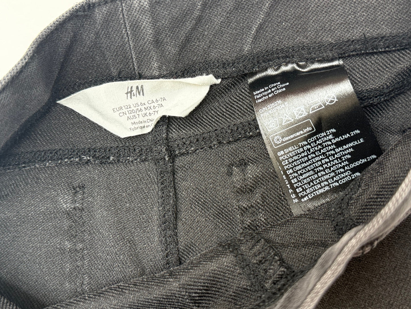 H&M Black Flare Jeans Girls 6-7Y