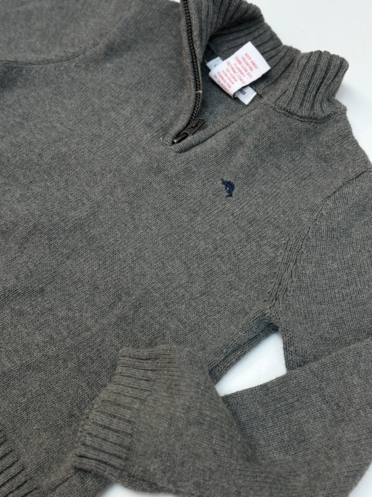 Tommy Bahama Gray Quarter-Zip Sweater 4T