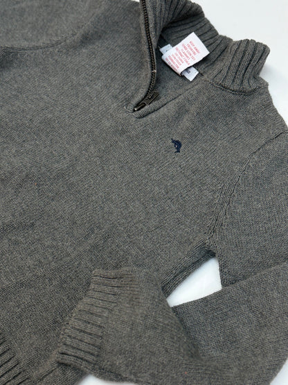 Tommy Bahama Gray Quarter-Zip Sweater 4T