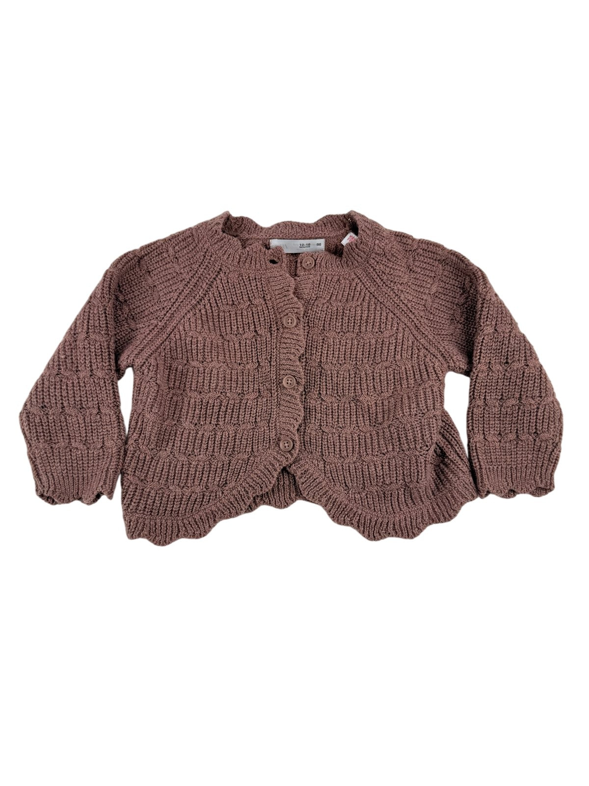 Zara Mauve Knit Cardigan 12-18M
