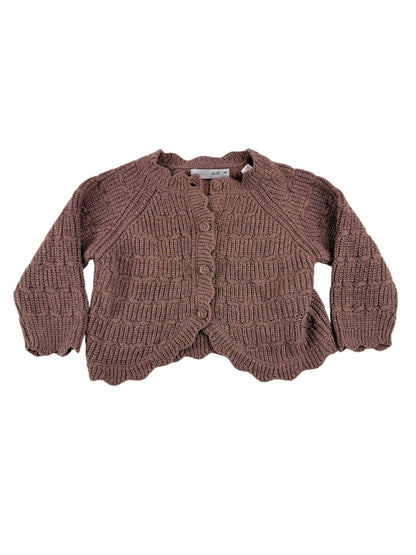 Zara Mauve Knit Cardigan 12-18M