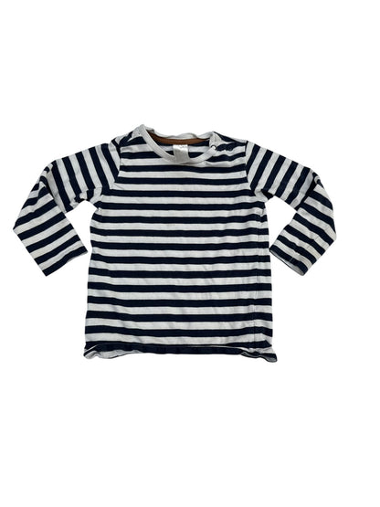 H&M Navy Stripe Long Sleeve Top 12-18M