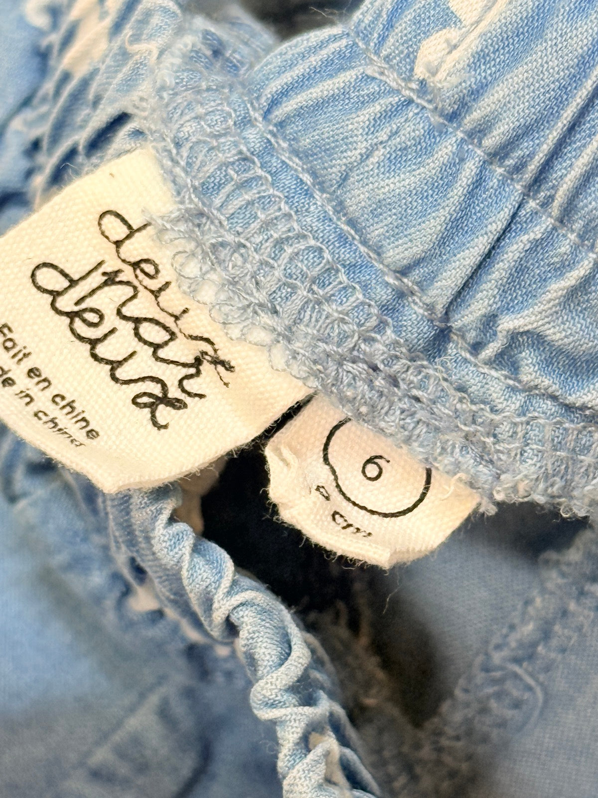 Deux Par Deux Chambray Shorts Size 6