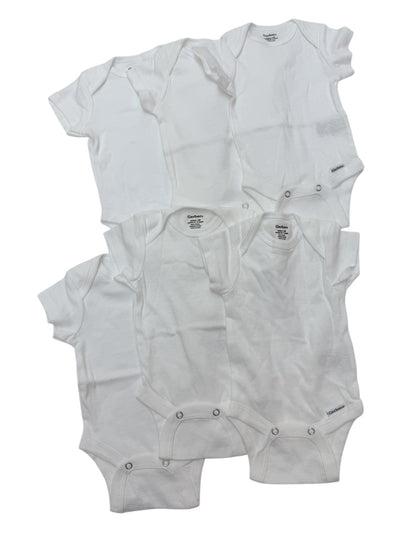 Gerber White Onesie 6-Pack Newborn 2 in Stock