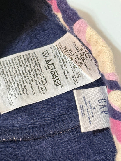 Gap Heart Print Fleece-Lined Leggings 3T