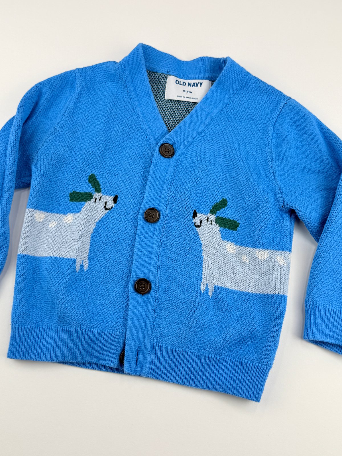 Old Navy Blue Dog Cardigan 18-24M