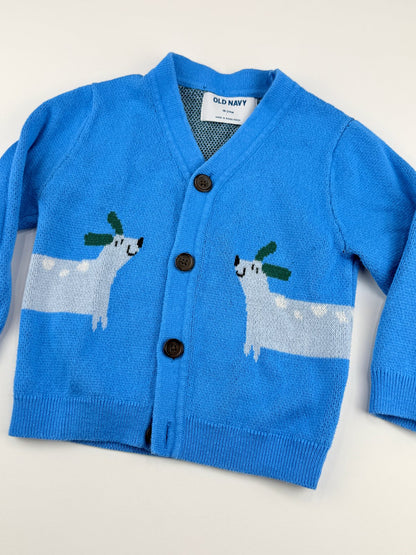Old Navy Blue Dog Cardigan 18-24M