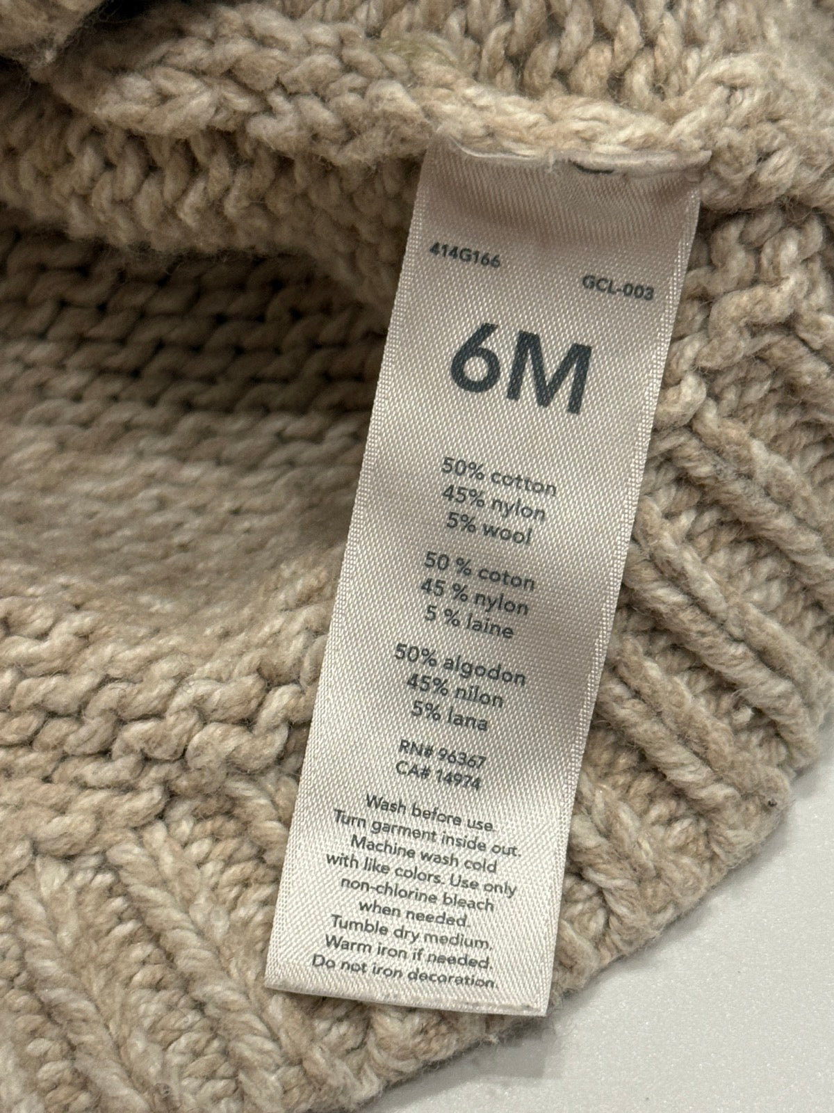 Baby B'gosh Cable Knit Cardigan Sweater 6M