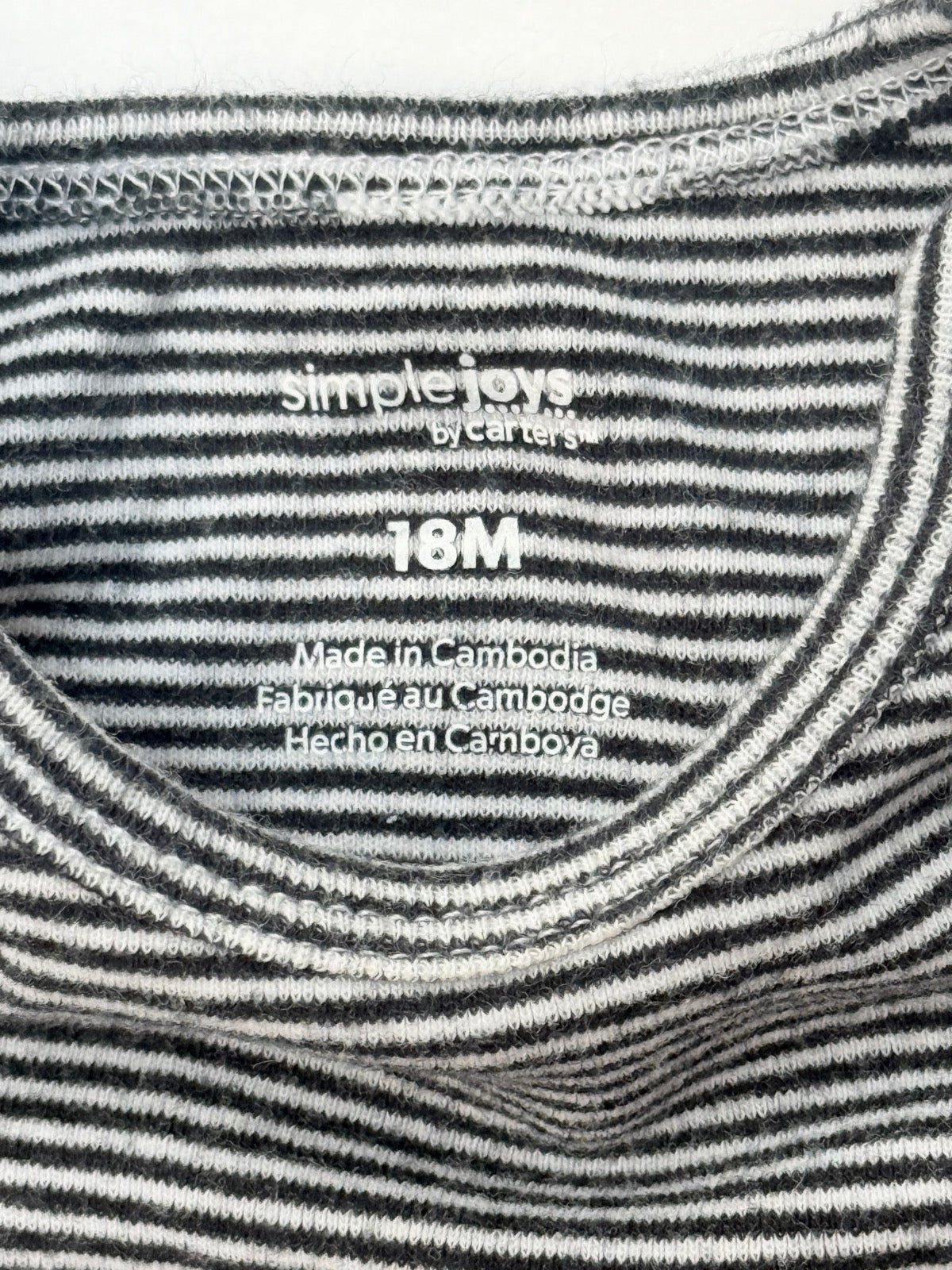 Simple Joys by Carter's Striped Bodysuit 18M