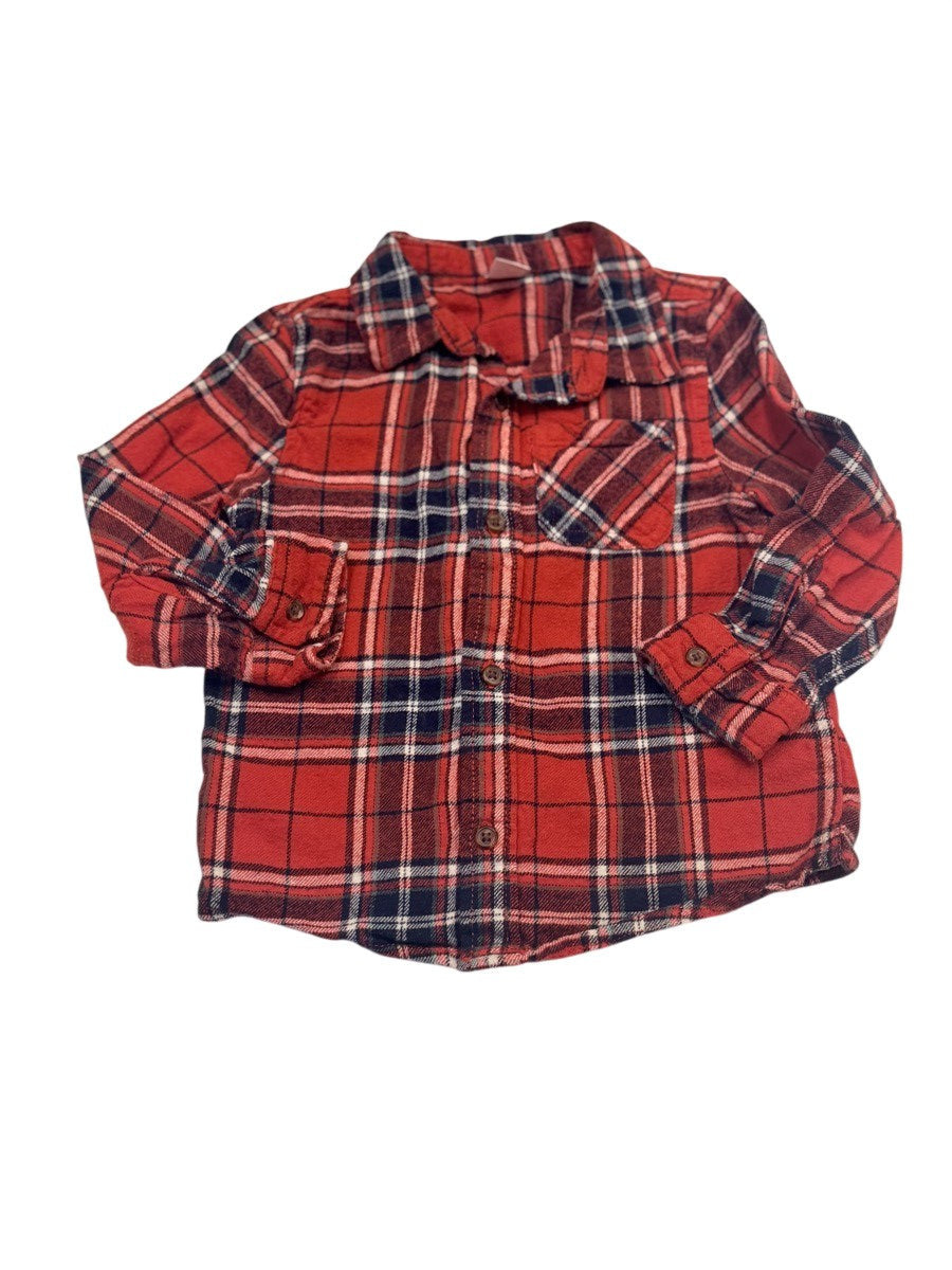 Joe Fresh Plaid Flannel Shirt 18-24M