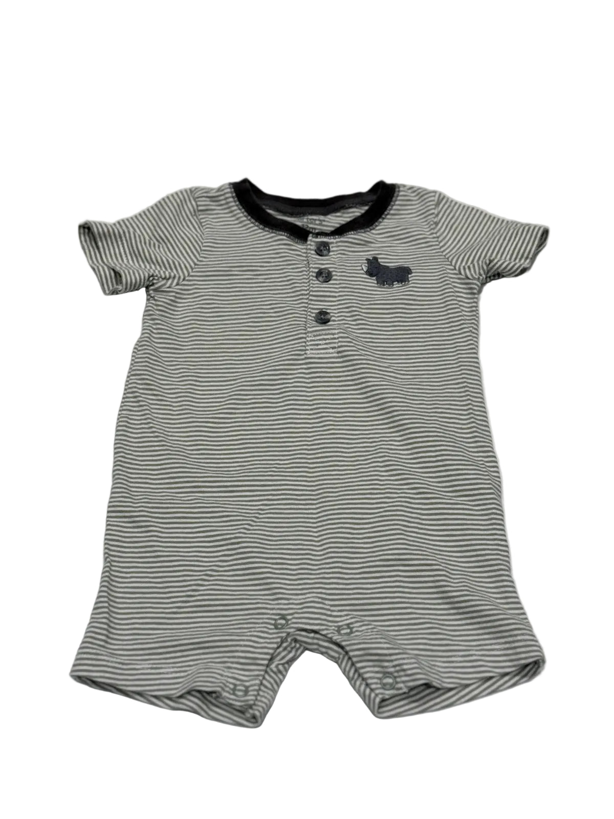 Carter's Striped Rhino Romper 12m