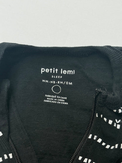 Petit Lem Striped Zip Sleeper NB