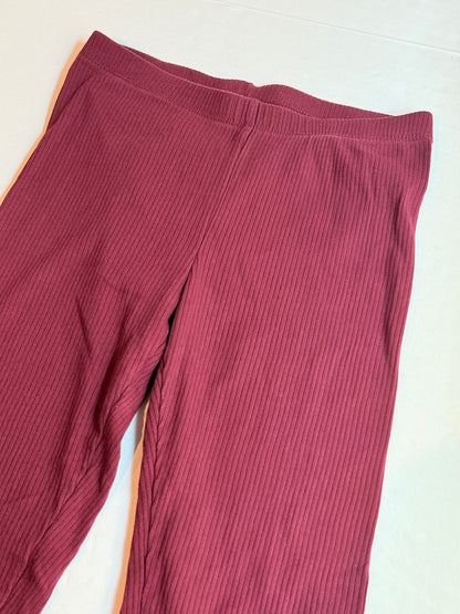 Cat & Jack Burgundy Ribbed Leggings Size 10/12
