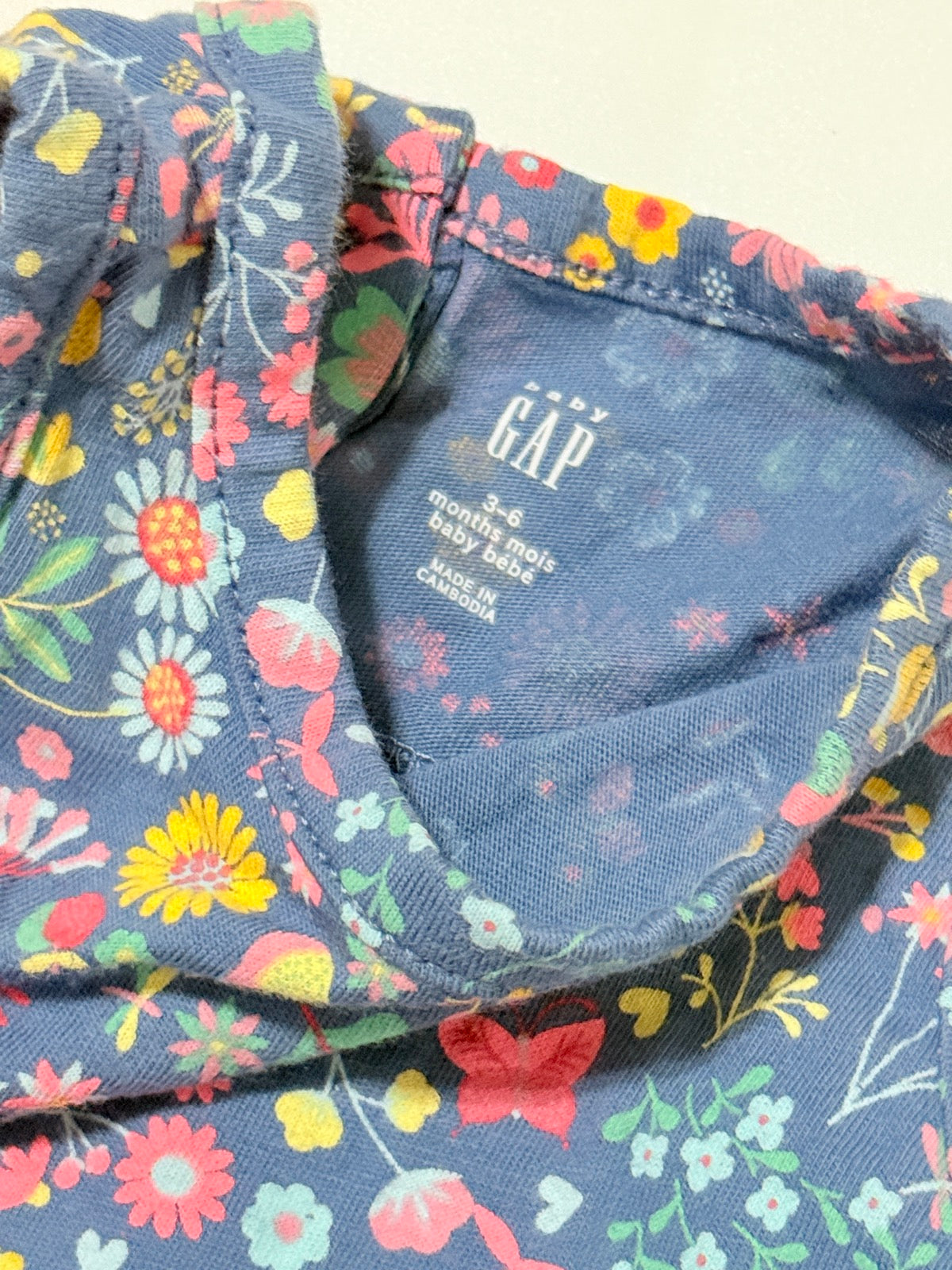 Baby Gap Floral Navy Tank Top 3-6M