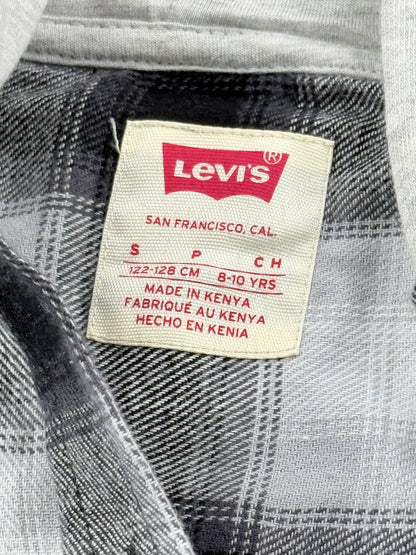 NWT - Levi's Hooded Plaid Flannel Shirt Size 8-10