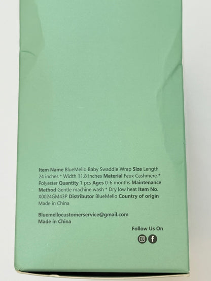NWT - BlueMello Baby Sleep Sack Wrap 0-6M