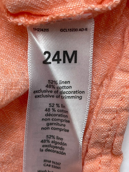 baby B'gosh Orange Striped Linen Blend Shirt 24M