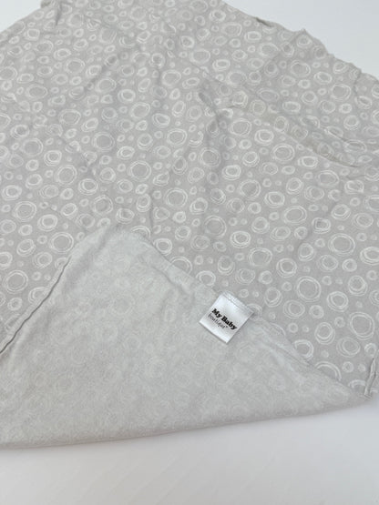 My Baby Boutique Grey Circle Print Baby Blanket