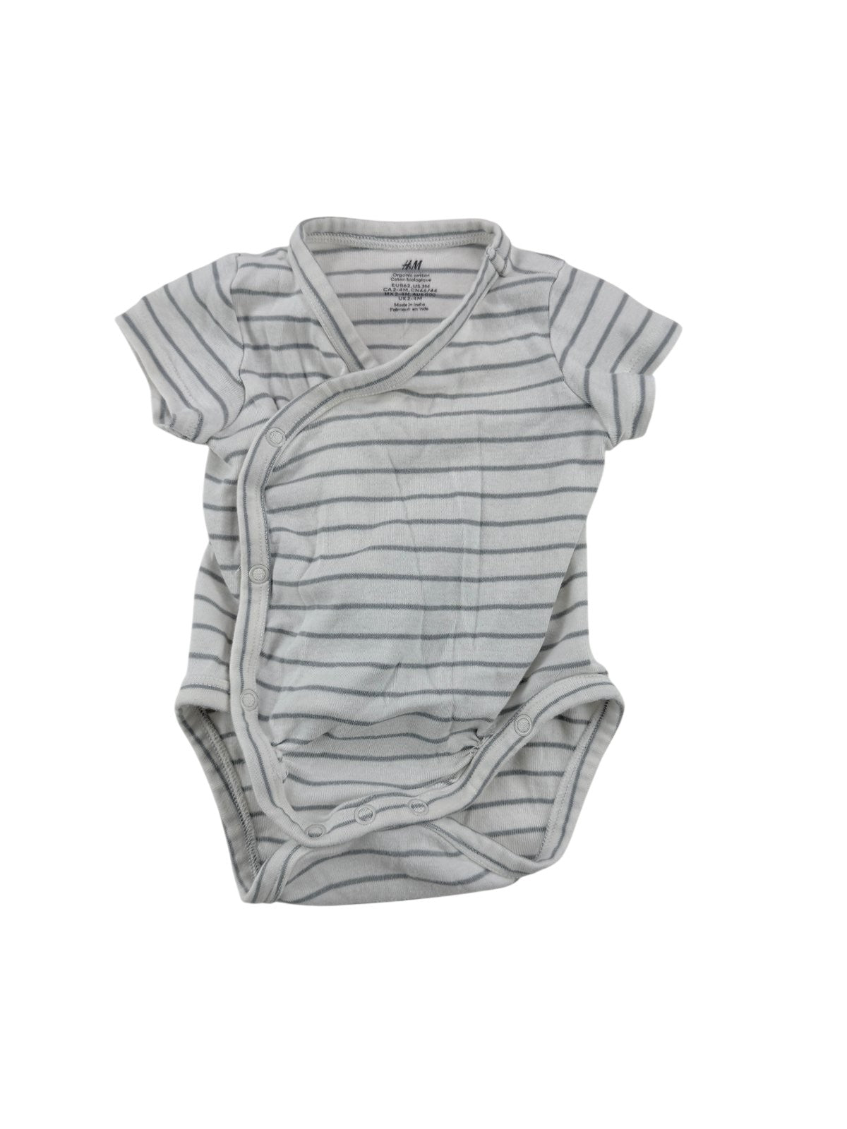 H&M Striped Kimono Bodysuit 3M