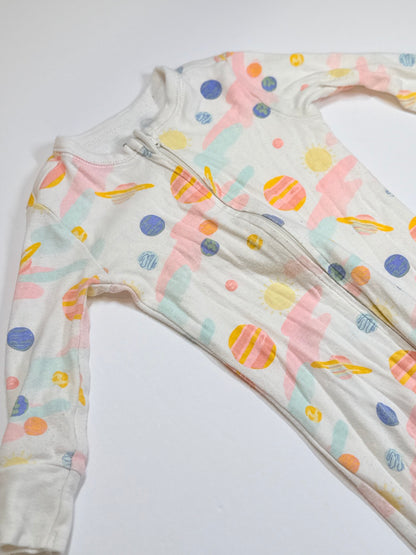 Old Navy Planet Print Footed Sleeper 12-18M