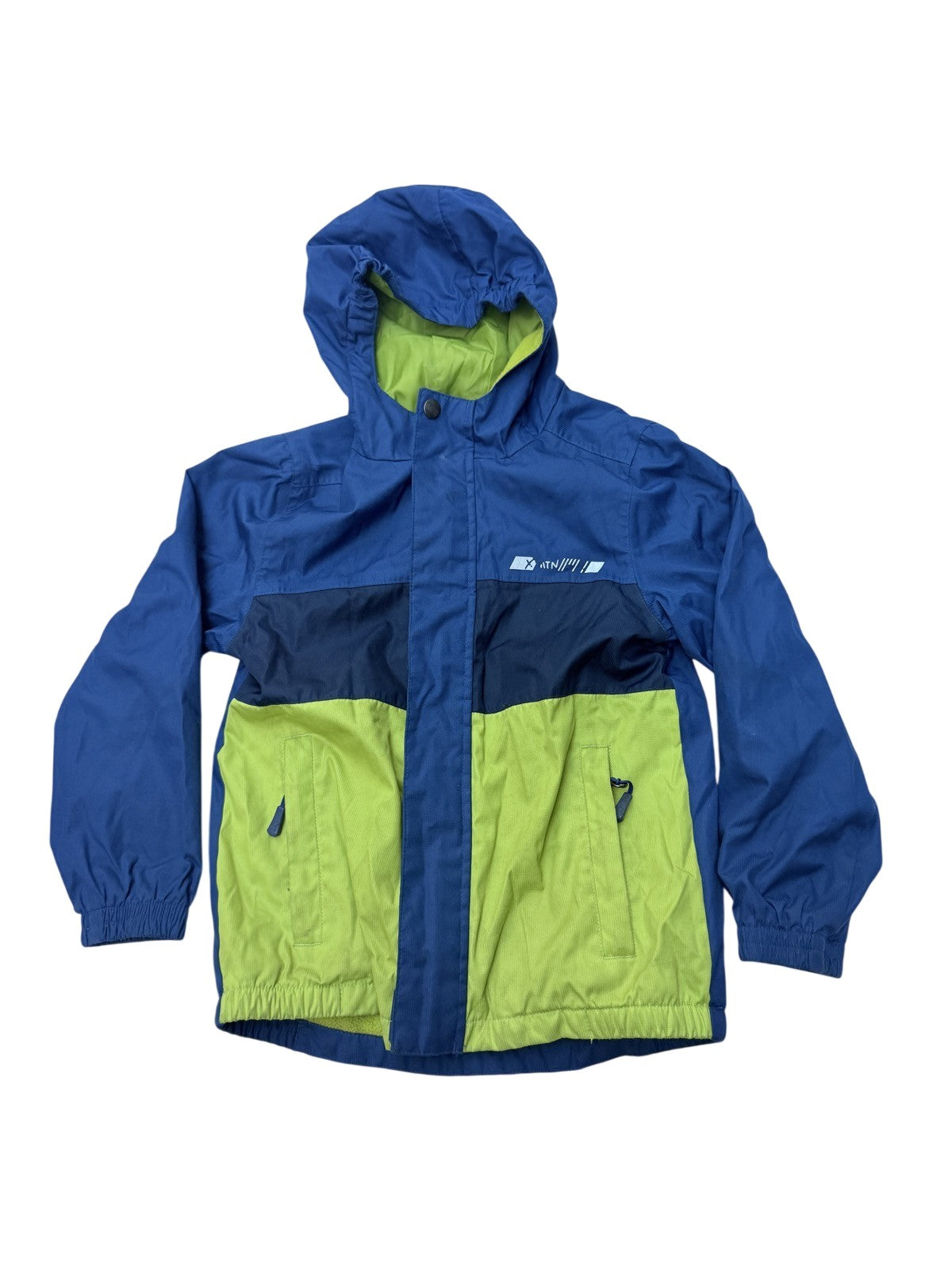 XMTN Blue Colorblock Rain Jacket 6/6X