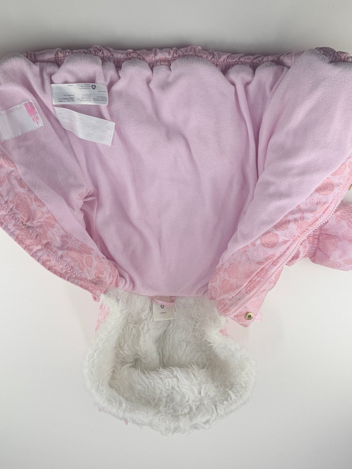 Disney Store Princess Pink Puffer Jacket Size 3T Play Condition