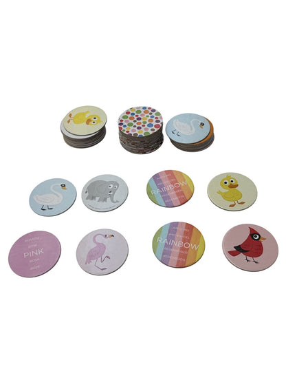 Animal Color Matching Memory Game Tokens