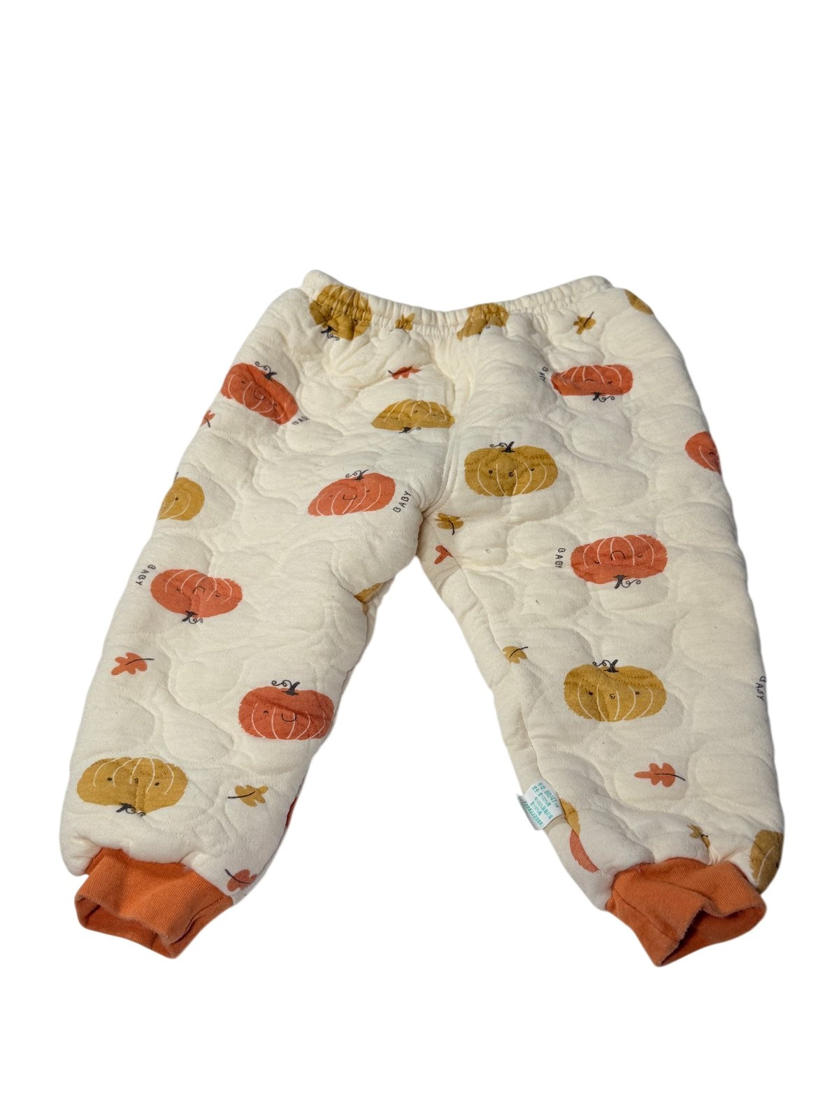 Quilted Pumpkin Print Pants Size 12-18M