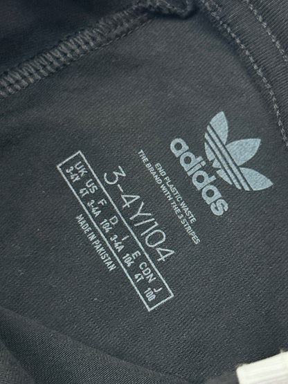 Adidas Originals 3-Stripe Black Leggings 4T
