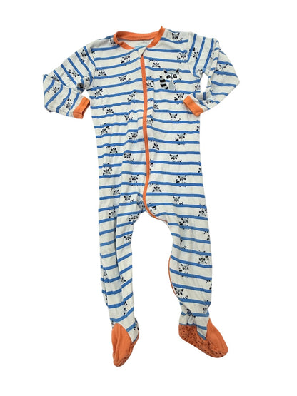 Tuffy Raccoon Stripe Footed Sleeper 24M