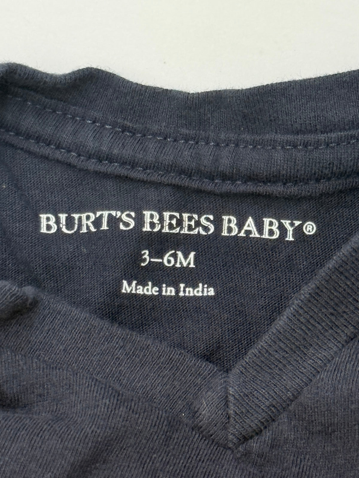 Burt's Bees Baby Navy Bodysuit 3-6M