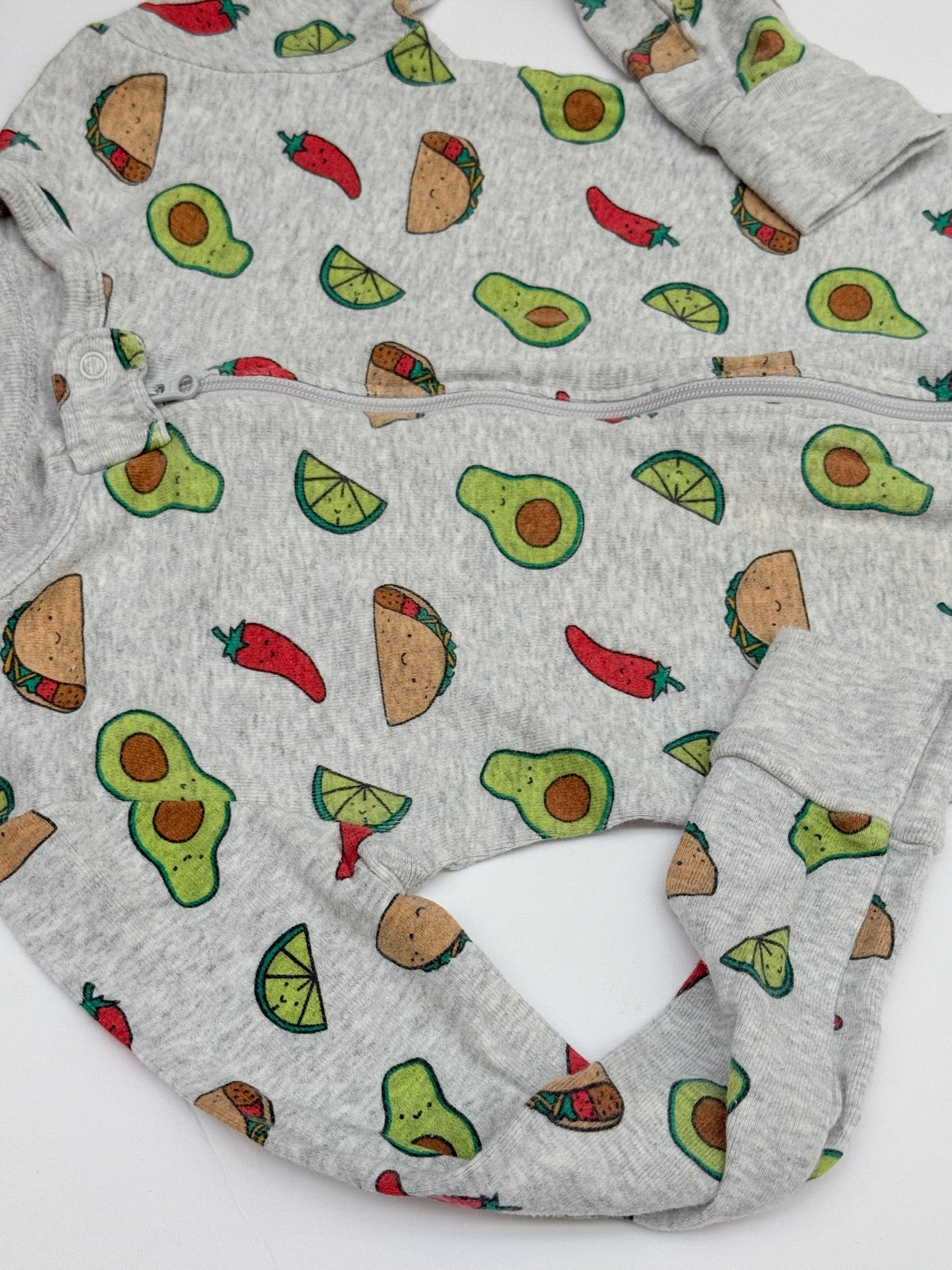 Old Navy Taco Avocado Footed Sleeper 5T